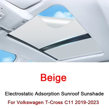 Для Volkswagen T-Cross C11 2019-2023 Электростатическая Адсорбция Солнцезащитный Козырек На Крыше Автомобиля, Жалюзи, Затемняющие Лобовое Стекло, Крышка Люка в Крыше