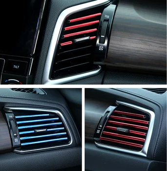 10 шт. Автомобильные декоративные планки для воздуховыпуска Honda Civic Accord CRV Fit Pilot Odyssey HRV City Grace