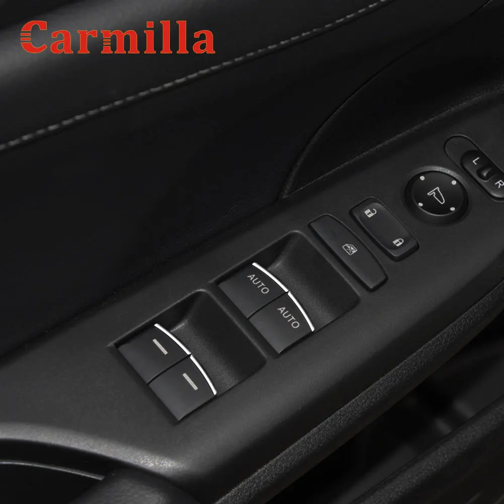 Carmilla ABS Хромированная Накладка Переключателя Подъема Межкомнатной Двери Окна Автомобиля для Honda Civic 10th 2016 2017 2018 2019 2020 Аксессуары Изображение 1