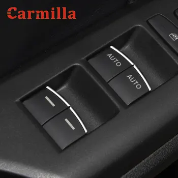 Carmilla ABS Хромированная Накладка Переключателя Подъема Межкомнатной Двери Окна Автомобиля для Honda Civic 10th 2016 2017 2018 2019 2020 Аксессуары