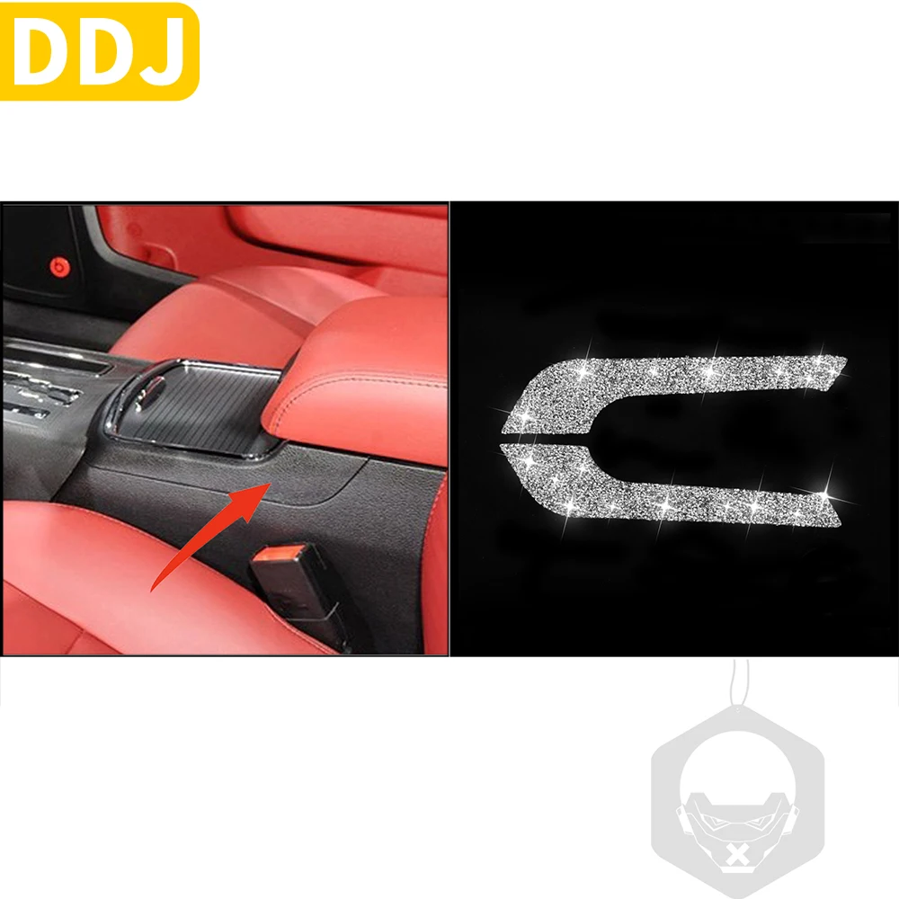 Блестящие хрустальные стразы, наклейка для отделки крышки для Dodge Challenger 2015 + Зарядное устройство 2011 + Аксессуары для интерьера автомобиля для укладки Изображение 4