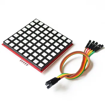 Светодиодная Полноцветная Точечная матрица RGB LED Display Screen Board 8*8 Матричный модуль для Raspberry Pi 3/2/B + 8x8 RPI-RGB-LED-Matrix