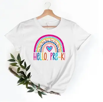 Привет Дошкольнику, Рубашка Для Дошкольника, Рубашки Для Первого Дня Дошкольного образования с длинными рукавами