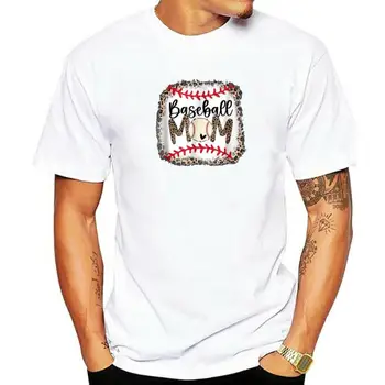 Бейсбольная мама, Леопардовая забавная софтбольная мама, футболка на День матери 2022, эстетичная одежда, графические футболки, подарки ко Дню матери